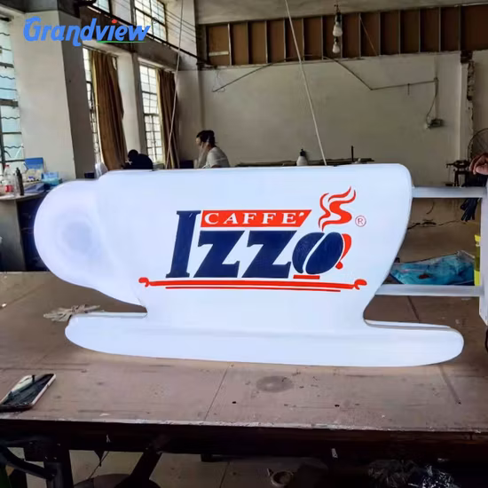 Caja de luz acrílica para publicidad con forma de cúpula personalizada para exteriores, letrero LED redondo con forma de vacío de doble cara