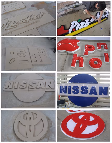 1224 PMMA PC plástico acrílico 3D letras de señalización publicitaria bañera LED luz de techo que hace la máquina formadora al vacío