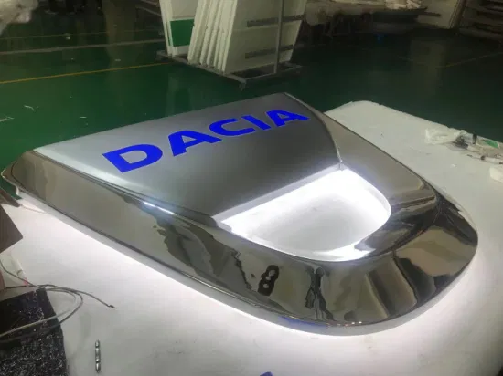 Signo de logotipo de coche de luz LED de acrílico de diseño personalizado